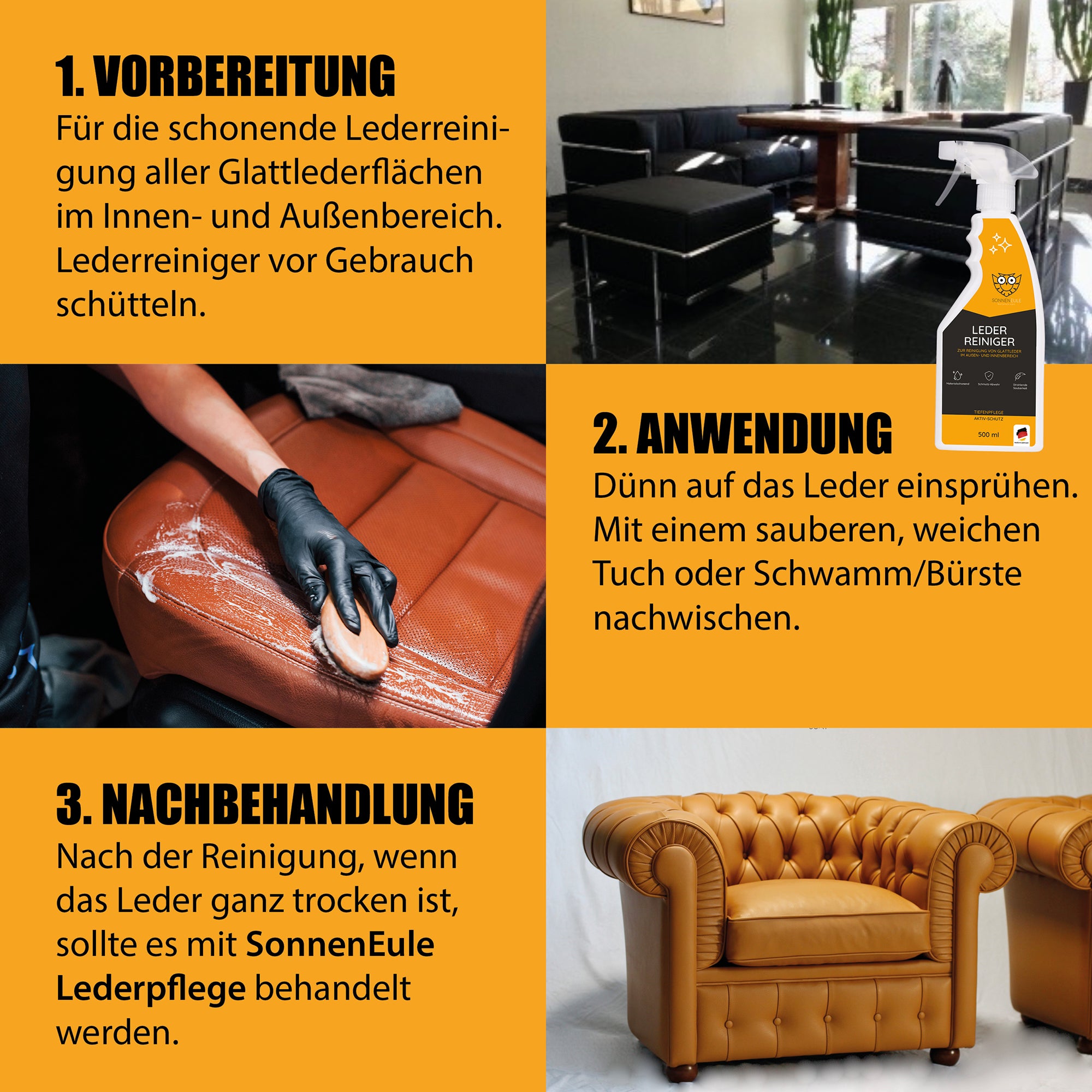 Sonneneule Lederreiniger Set 1