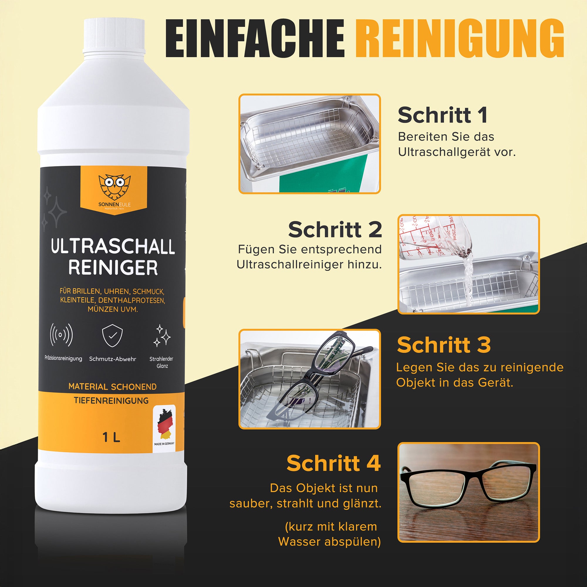Sonneneule Ultraschallreiniger Set 1